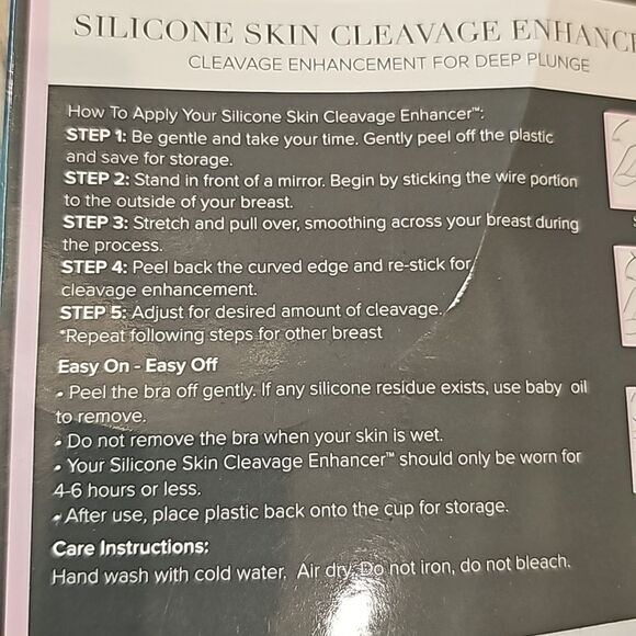 Silicone cleavage enhancer Nude size B cup NWT - Picture 4 of 6